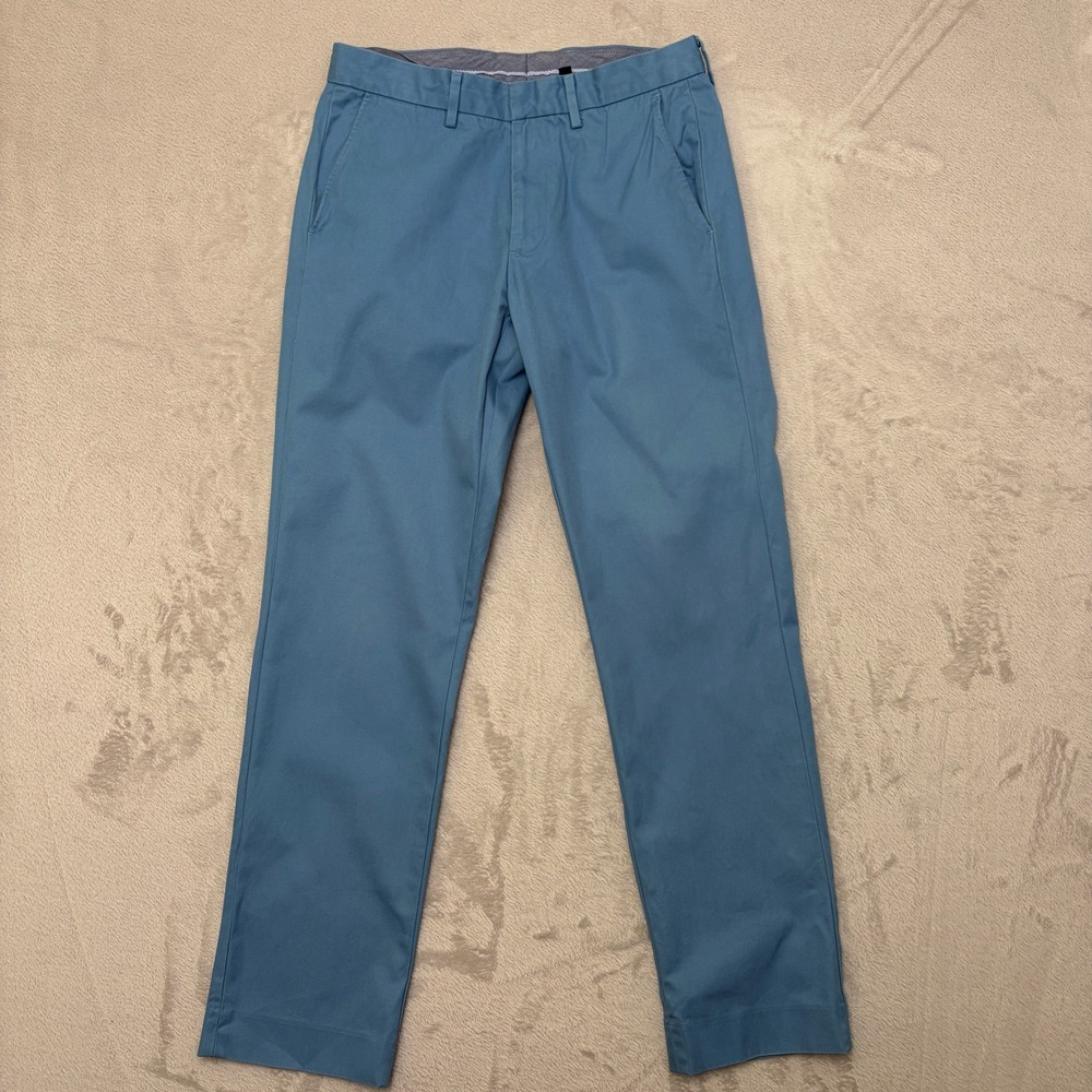 J Crew Bowery 100% Cotton Slim Blue Chino 30x32 measures 30" x 30.5" 2013